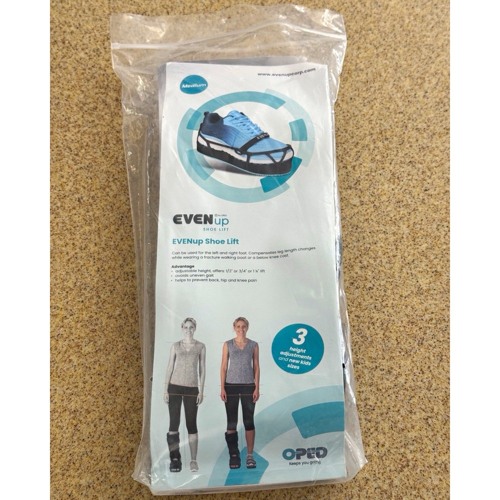 EVENup Shoe Lift Medium Adjustable 3 Height Leveler Full Length New